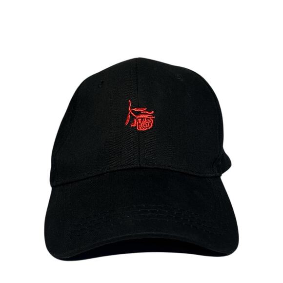 Black Hat with Red Rose - Picture 1 of 4